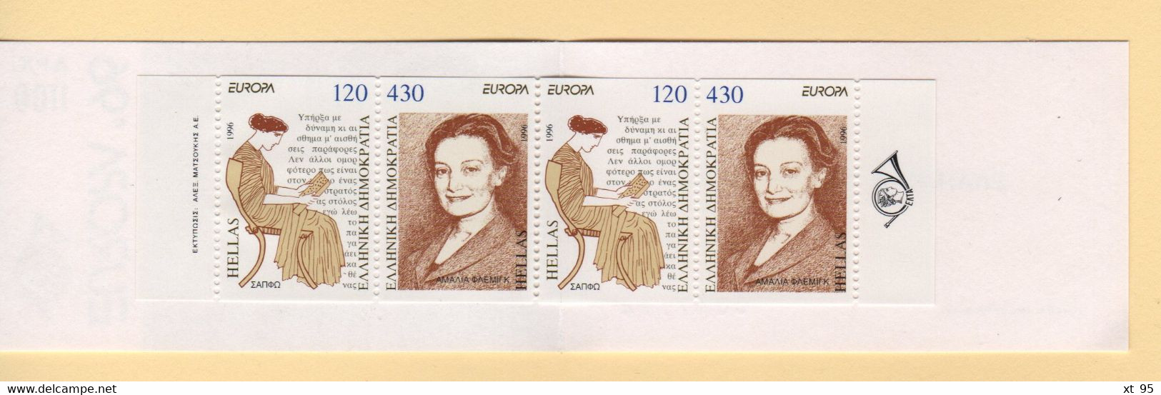 Grece - Carnet - C-1890 - Europa - Femmes Celebres - Cote 20€ - Neufs
