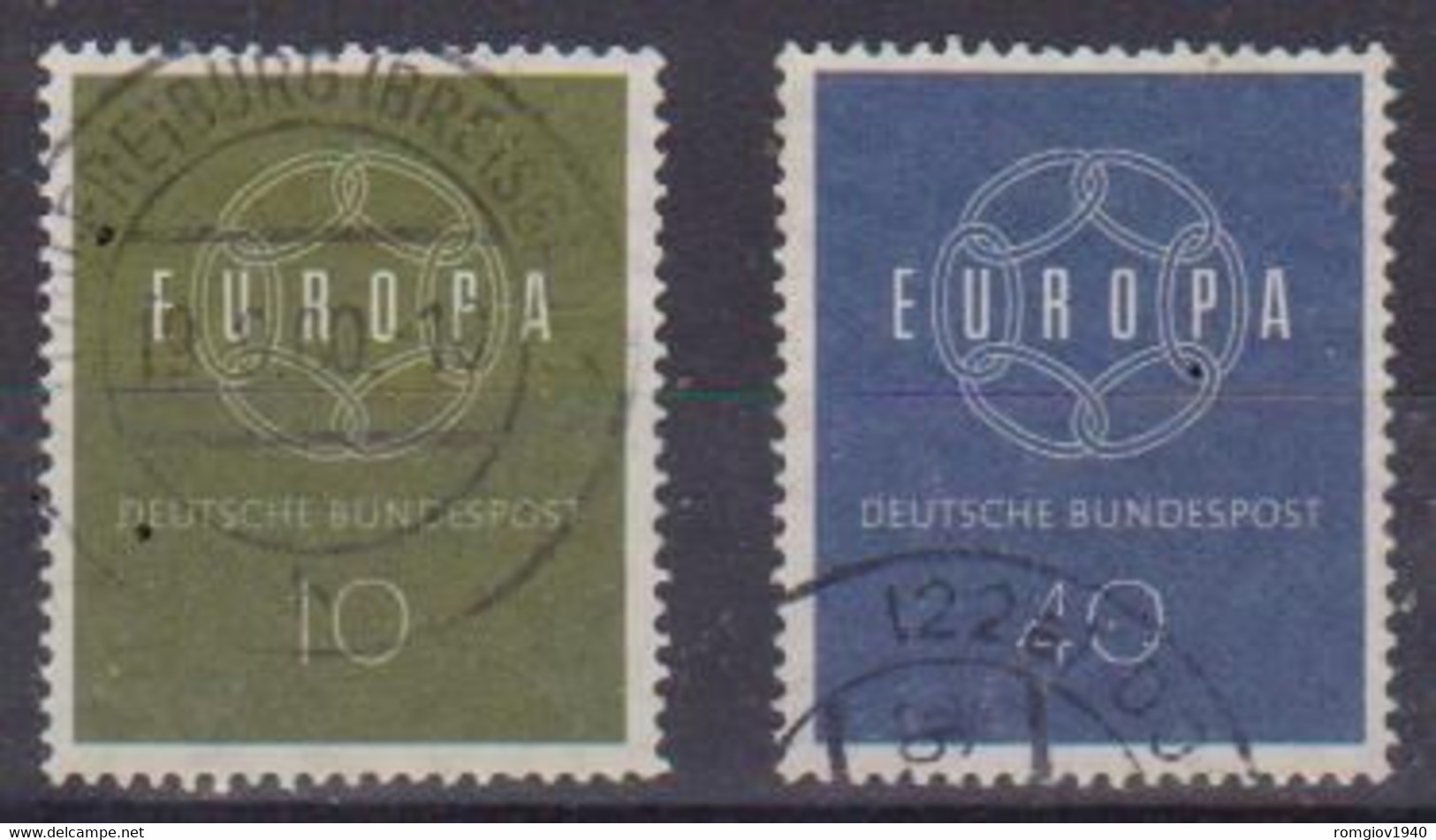 GERMANIA OCCIDENTALE 1959  EUROPA UNIF. 193-194 USATA VF - Usati