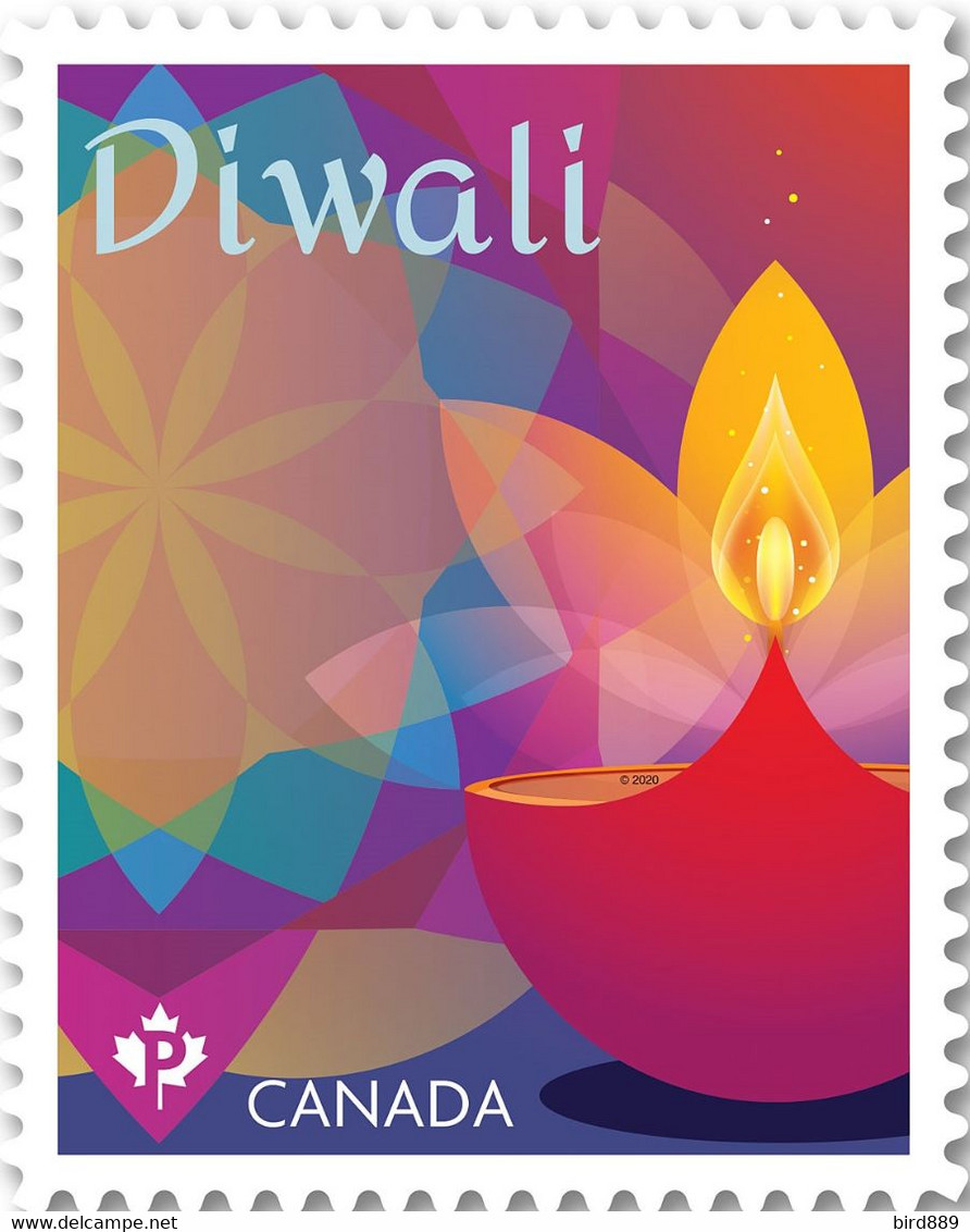 2020 Canada Diwali Single Stamp From Booklet MNH - Postzegels