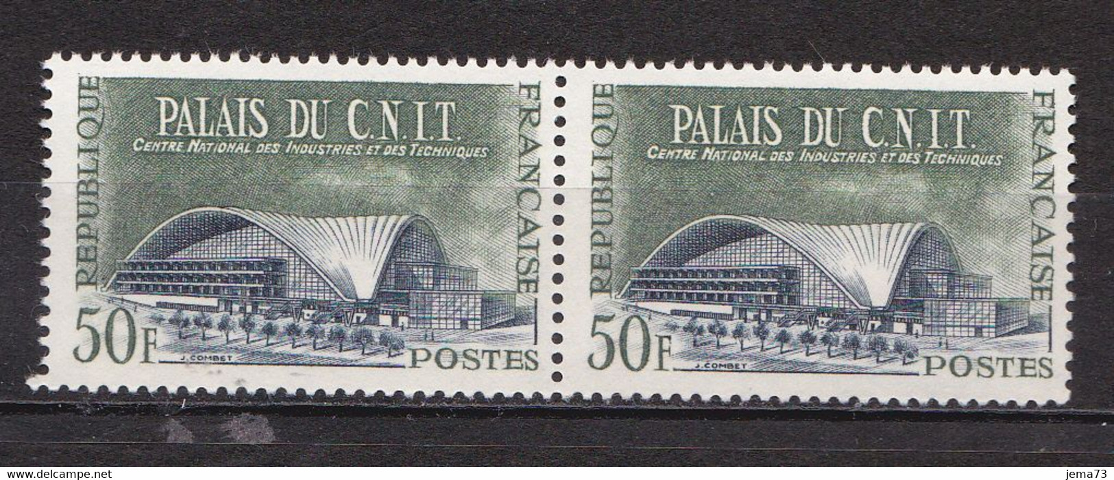 N° 1206 Réalisations Techniques: Palais C.N.I.T: Une Paire De 2 Timbres Impeccable - Unused Stamps