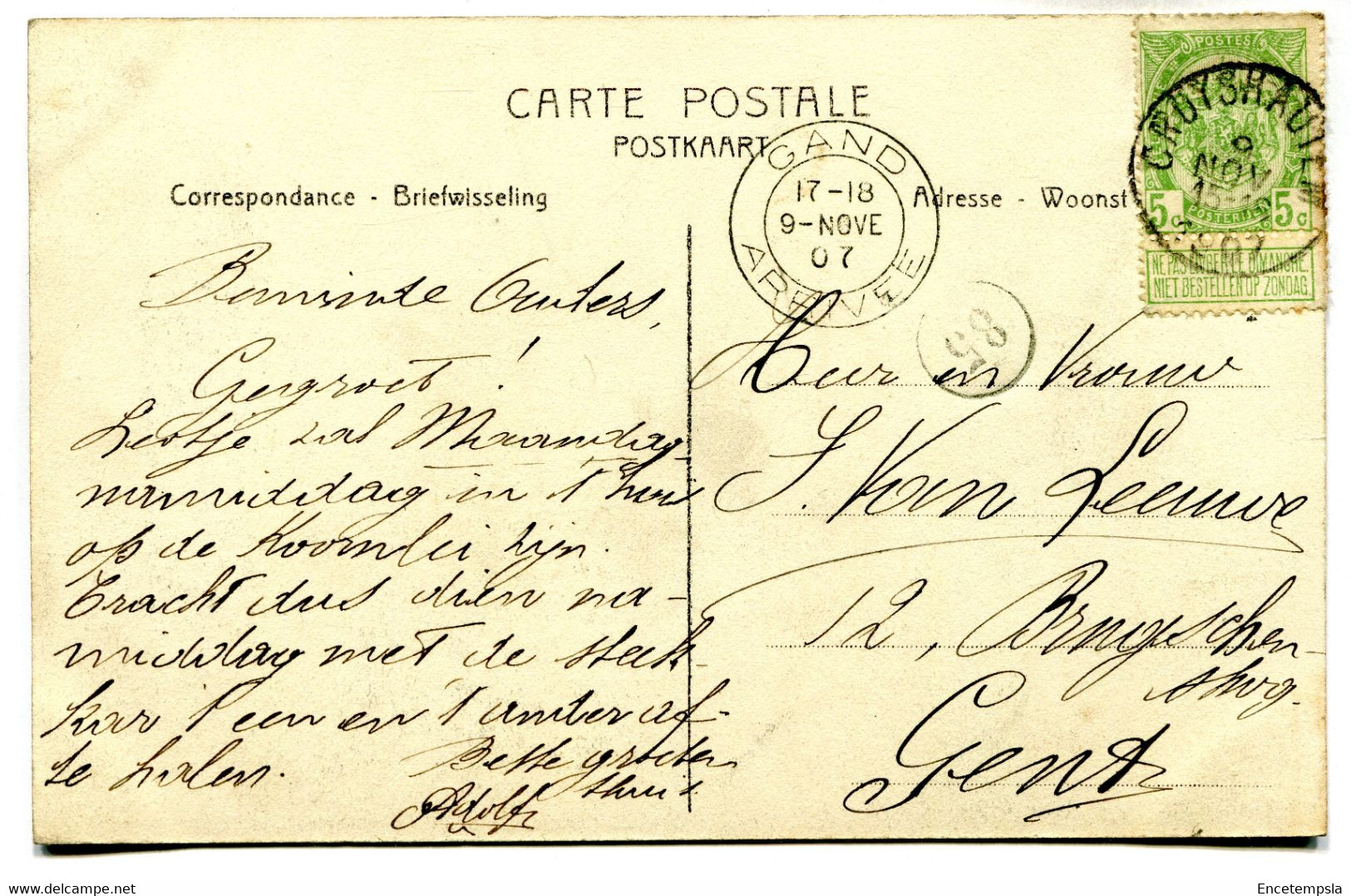 CPA - Carte Postale - Belgique - Château De Wanneghem Lede - 1907 (BR14393) - Kruishoutem