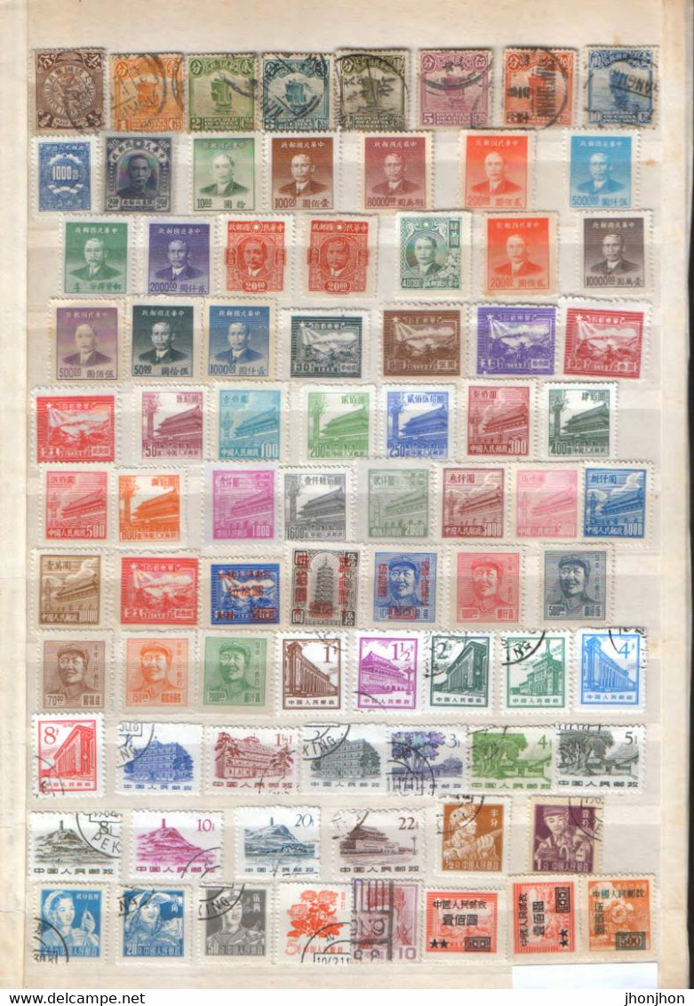 China - Lot Of 151 Stamped And Unstamped Stamps 1949 -1965  - 3/scans - Collections, Lots & Séries