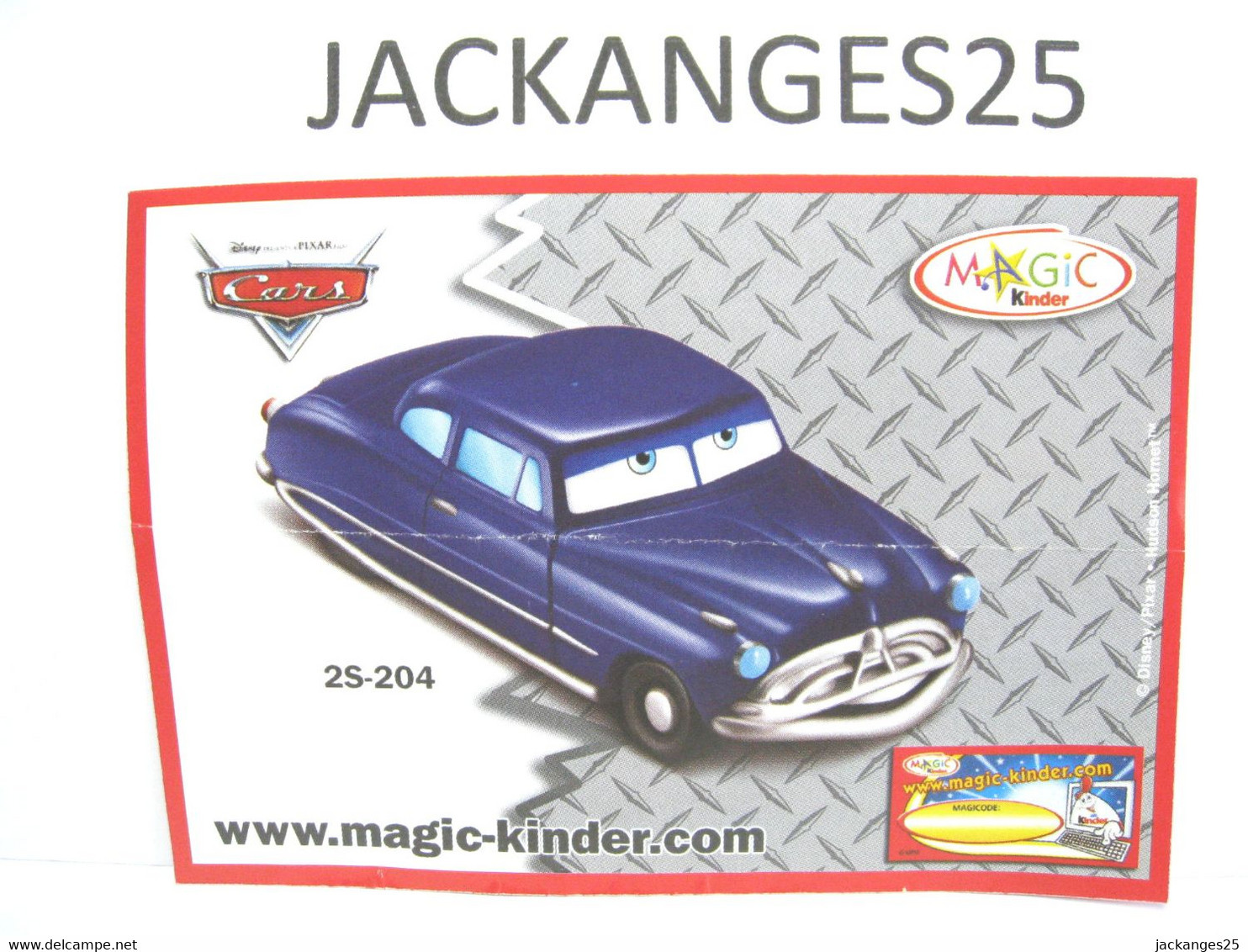 KINDER 2006 AUTO DISNEY CARS MPG 2S 204 EU + BPZ A + MAGIC CODE