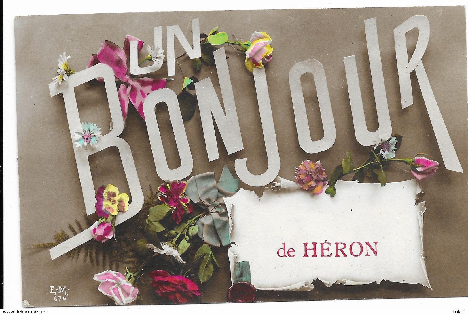 - 1884 -    HERON  Un Bonjour - Héron