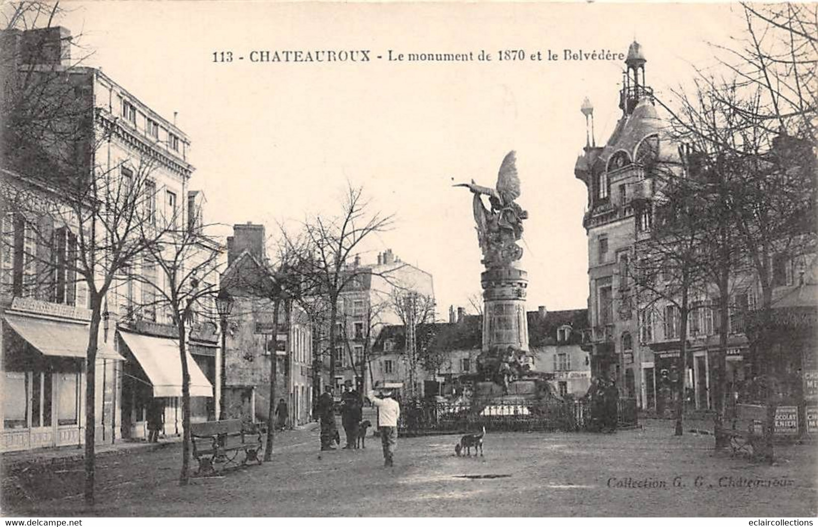 Thème: Monuments Aux Morts  Ou Lanterne Des Morts Ou Combattants 1870  :  Châteauroux    36     (voir Scan) - Monuments