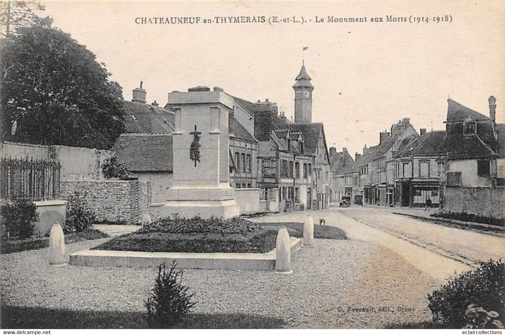 Thème: Monuments Aux Morts  Ou Lanterne Des Morts Ou Combattants 1870  :  Chateauneuf En Thymerais    28     (voir Scan) - Monumentos