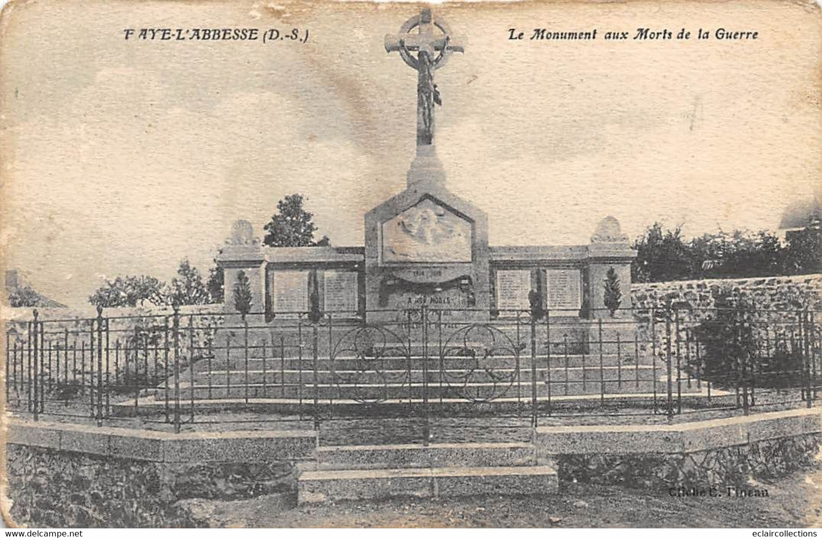 Thème: Monuments Aux Morts  Ou Lanterne Des Morts Ou Combattants 1870  :  Faye L'Abbesse  79     (voir Scan) - Denkmäler