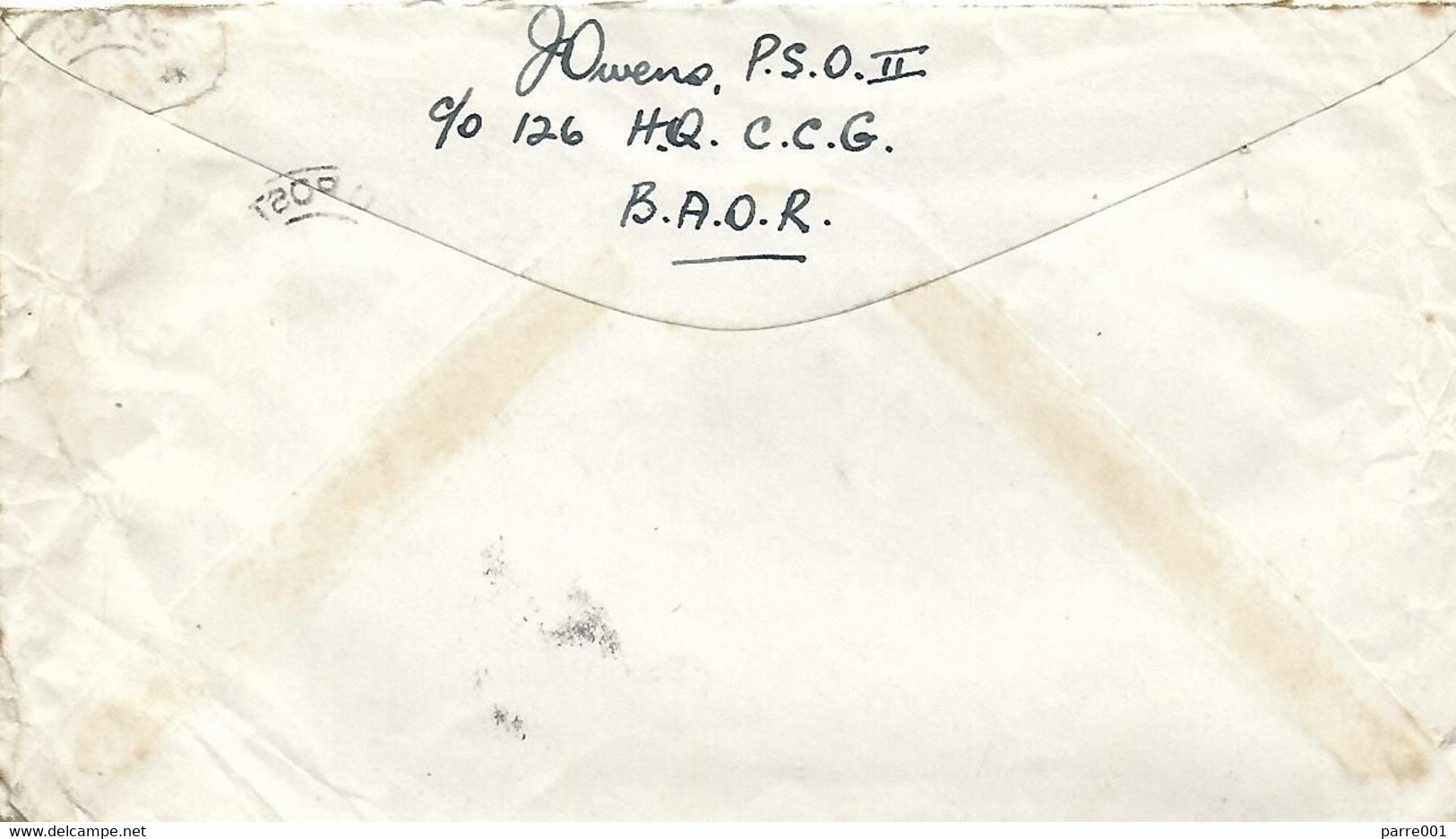 UK 1946 FPO 843 Gottingen Germany Deutschland BAOR Forces Military Unfranked Cover To Masonic Lodge Londonderry - Nordirland