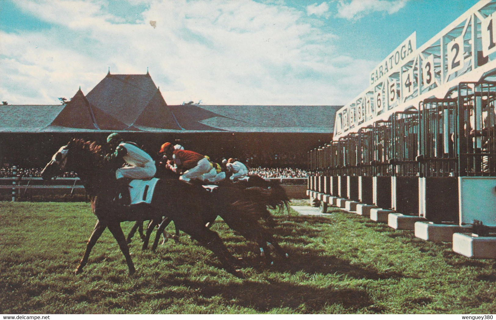 SARATOGA SPRINGS    2 POSTCARDS  SARATOGA RACE TRACK    NICE VIEWS.  NOT CURRENT - Saratoga Springs