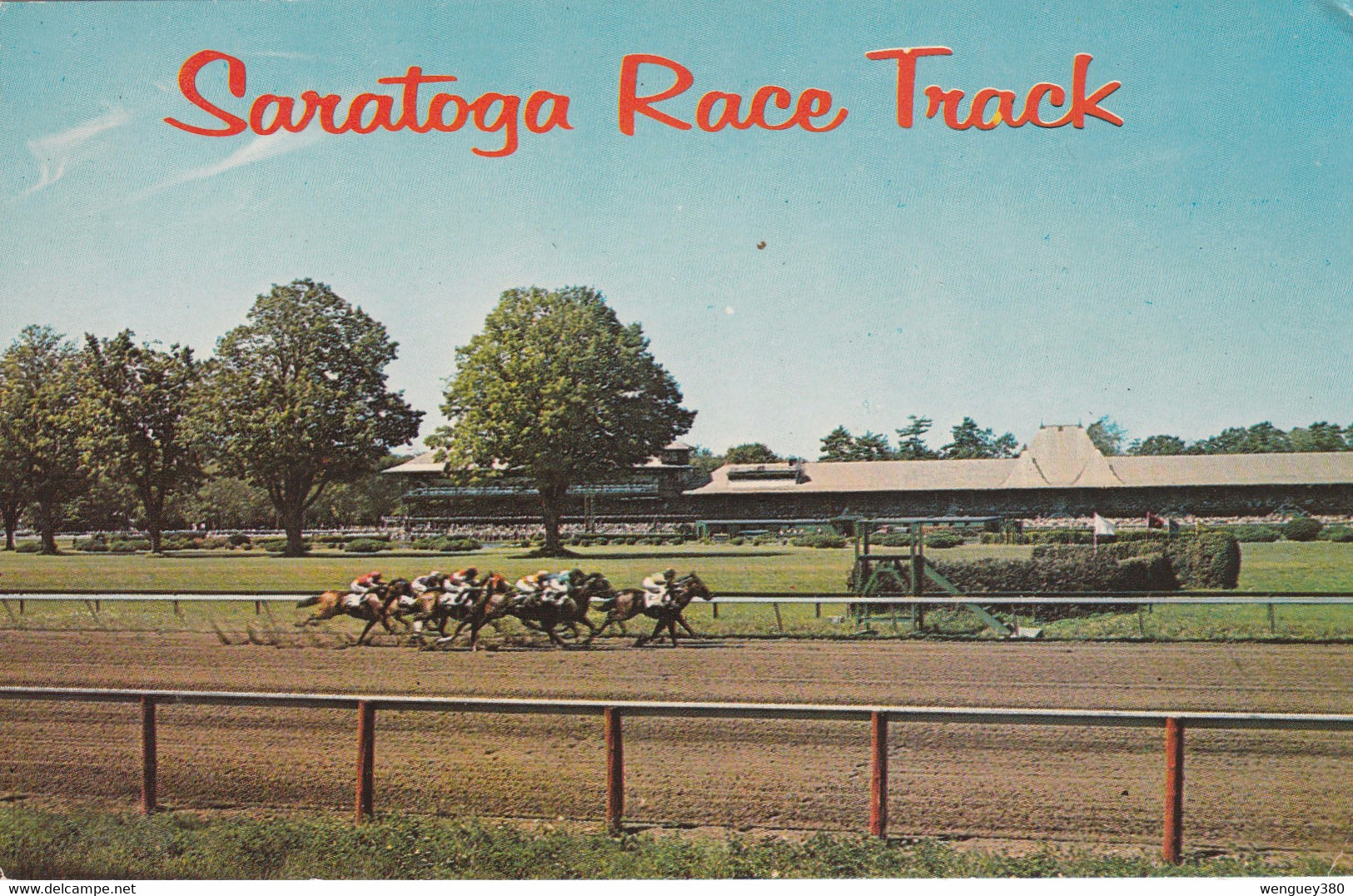 SARATOGA SPRINGS    2 POSTCARDS  SARATOGA RACE TRACK    NICE VIEWS.  NOT CURRENT - Saratoga Springs