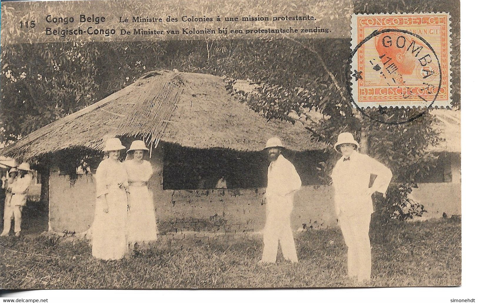 Congo Belge - Le Ministre Des Colonies à Une Mission Protestante - Belgian Congo