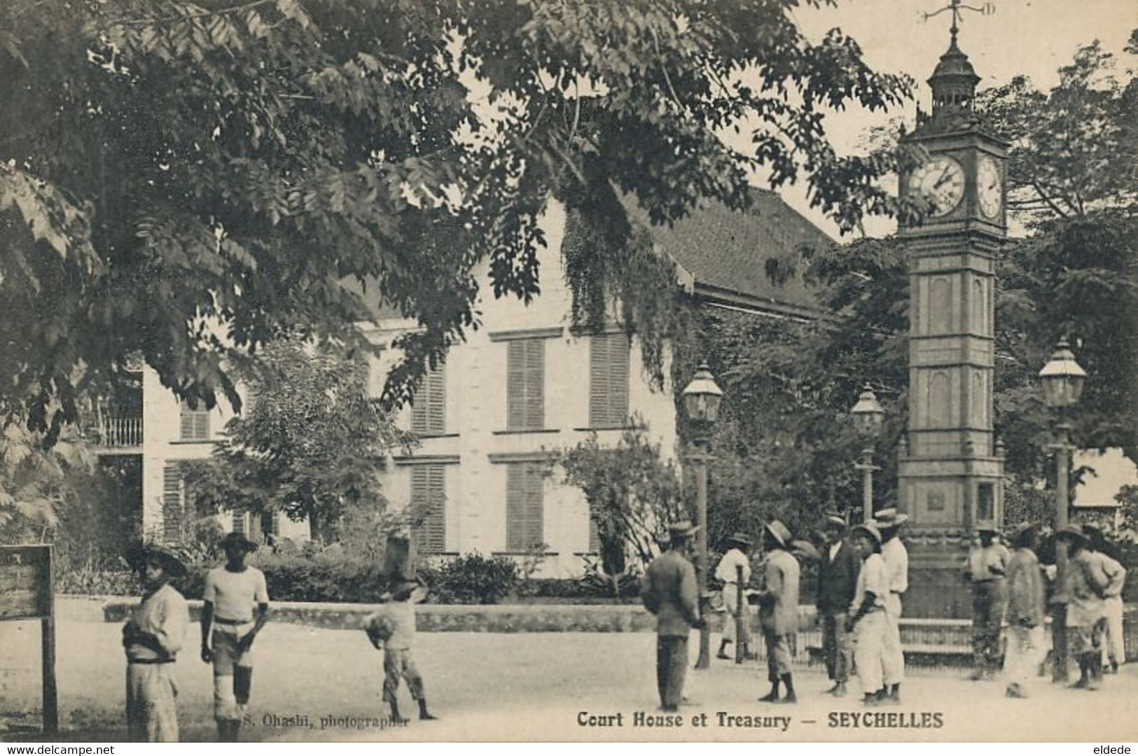 Mahé Palais De Justice . Court House And Treasury . Seychelles . Lampadaires Petrole. Horloge . - Seychellen