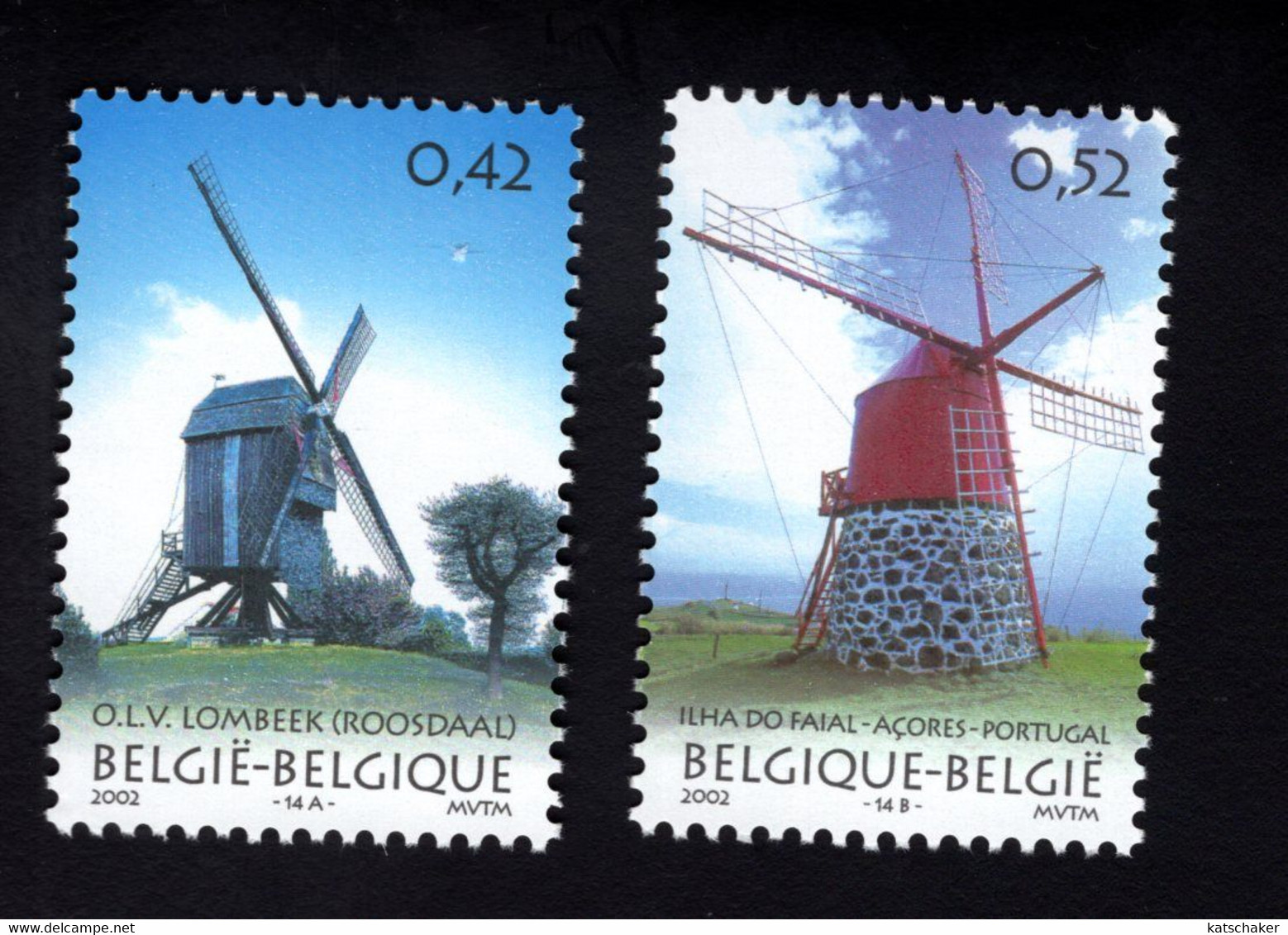 258439253 (XX) OCB 3091 3092  POSTFRIS MINT NEVER HINGED POSTFRISCH EINWANDFREI - MOLENS - WINDMILLS - Unused Stamps