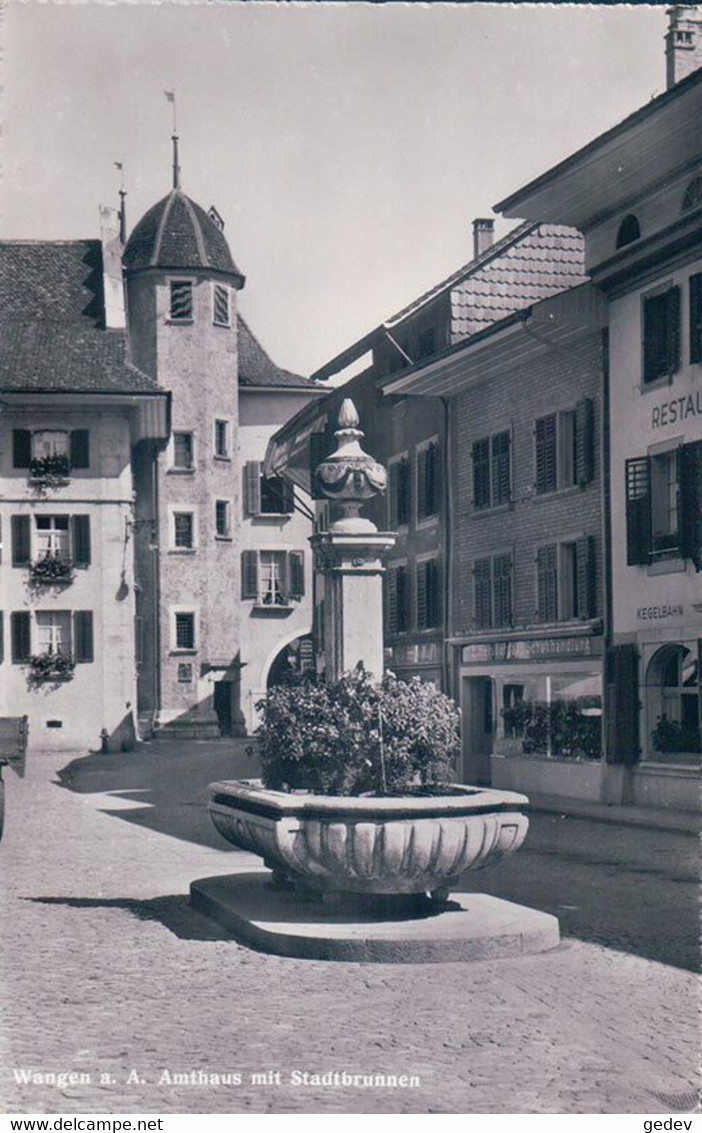 Wangen A. A. BE, Amthaus Mit Stadtbrunnen (3407) - Wangen An Der Aare