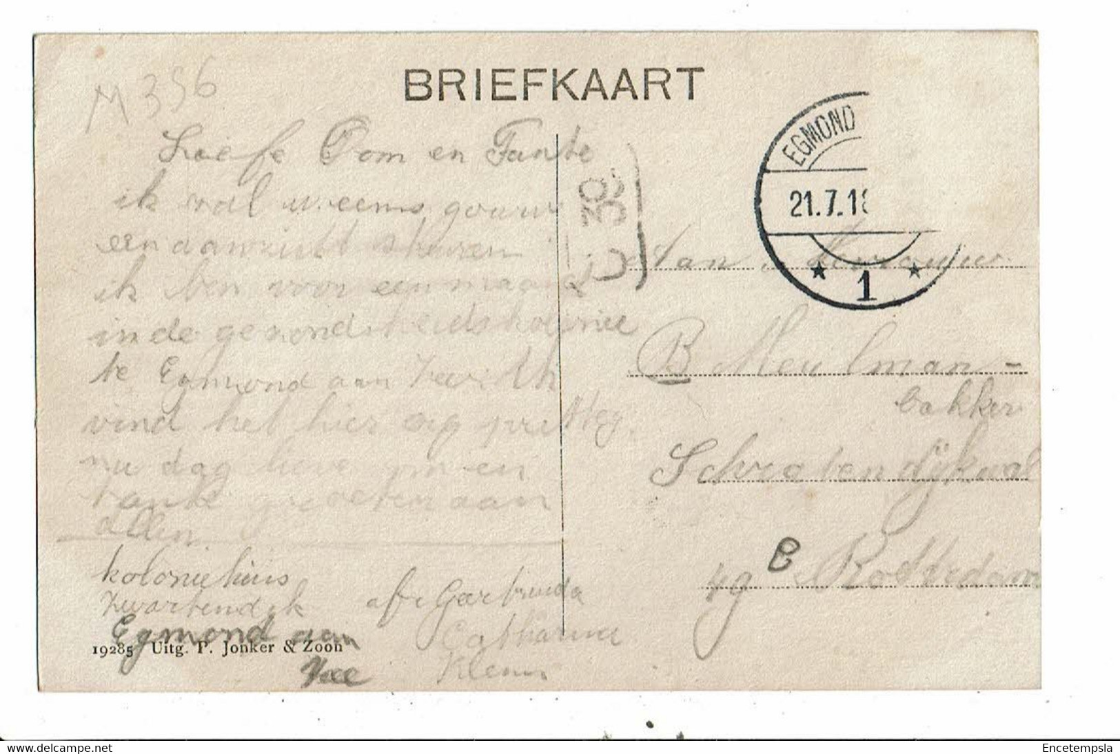 CPA Carte Postale-Pays Bas-Egmond Aan Zee Het Koloniehuis Zwarte Dijk -1919 VM23097br - Egmond Aan Zee