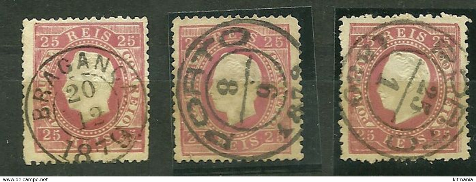 1870/76 Portugal D.Luis #40 Circular Cancels Porto, Bragança, Porto - P1580 - Sonstige & Ohne Zuordnung