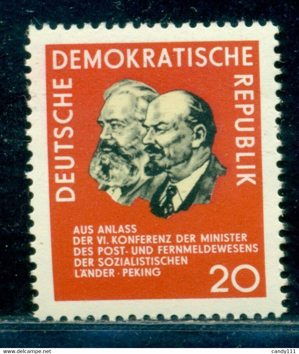 1965 Karl Marx, Lenin, Peking, Post, PTT Conference, DDR, Mi. 1120, MNH - Karl Marx