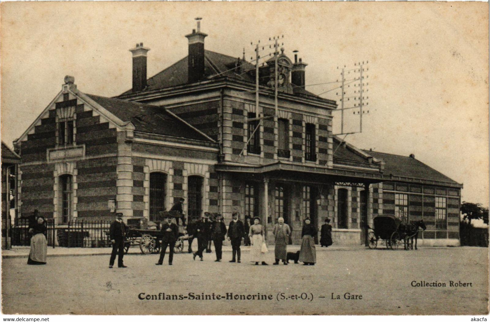 CPA AK CONFLANS-Ste-HONORINE La Gare TRAM VAPEUR  (977397) - Conflans Saint Honorine