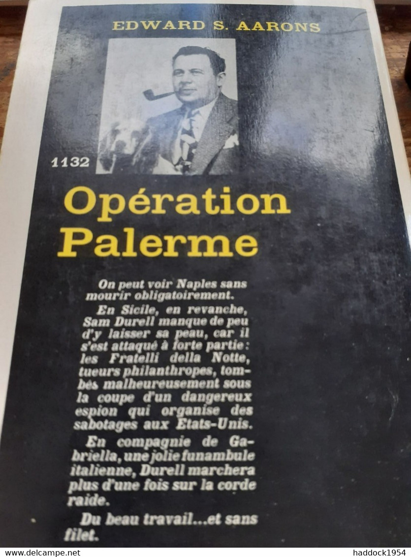 Opération Palerme EDWARD AARONS Gallimard 1967 - Sonstige & Ohne Zuordnung