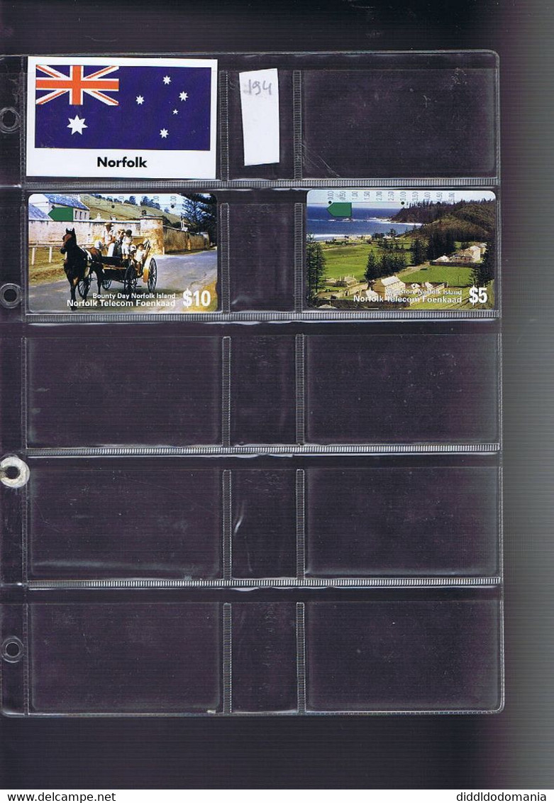 Télécartes Carte Telephonique Phonecard Norfolk 2 Cartes - Norfolk Island