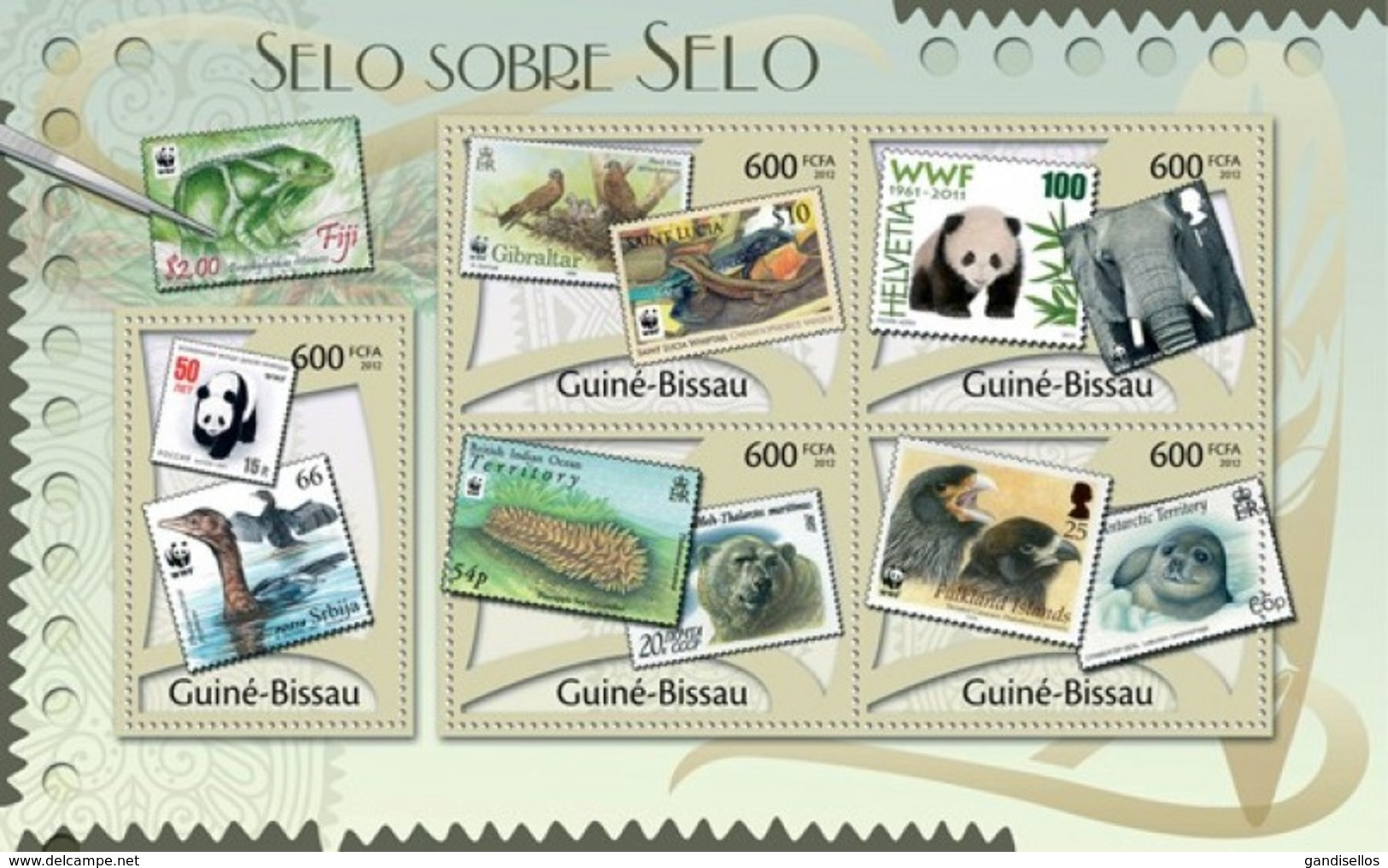GUINE BISSAU 2012 SHEET STAMPS ON STAMPS TIMBRES SUR TIMBRES Gb12104a - Guinea-Bissau