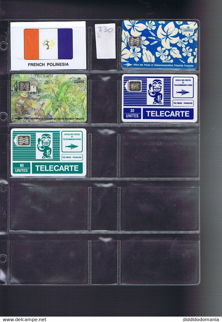 Télécartes Carte Telephonique Phonecard Polynesie Francaise  4 Cartes - Polynésie Française