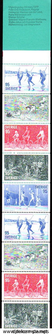 SWEDEN 1977 Sports  Booklet MNH / **. Michel MH60 - 1951-80