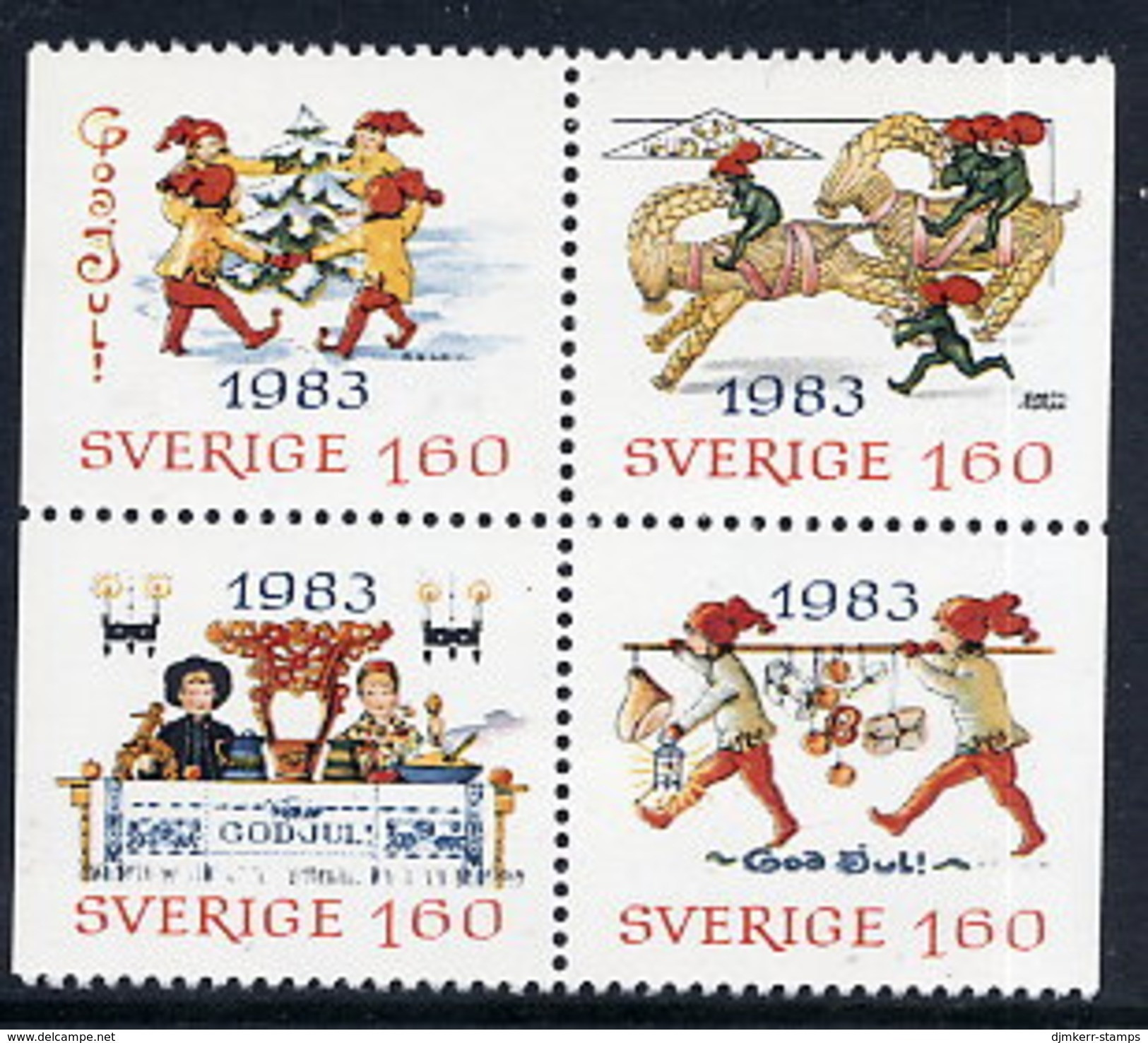 SWEDEN 1983 Christmas MNH / **.  Michel 1258-61 - Unused Stamps