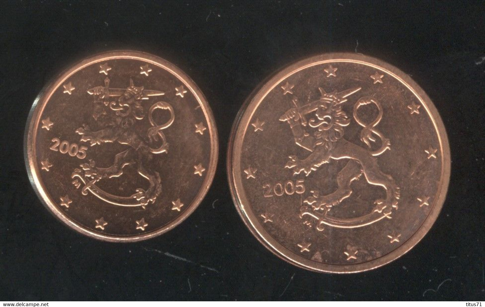 Lot 1 Et 2 Centimes D'euro Finlande 2005 - Finlandia