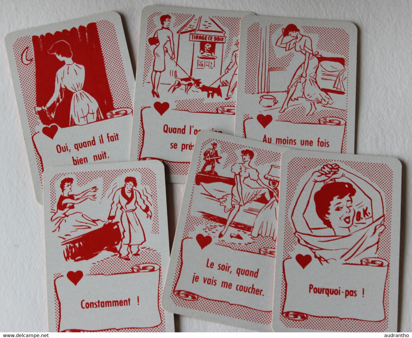 Rare Ancien Jeu 32 Cartes LA GRIVOISE Illustrateur Pour Rire Et S'amuser En Société 16 Bleues Pour Messieurs - 32 Cartas