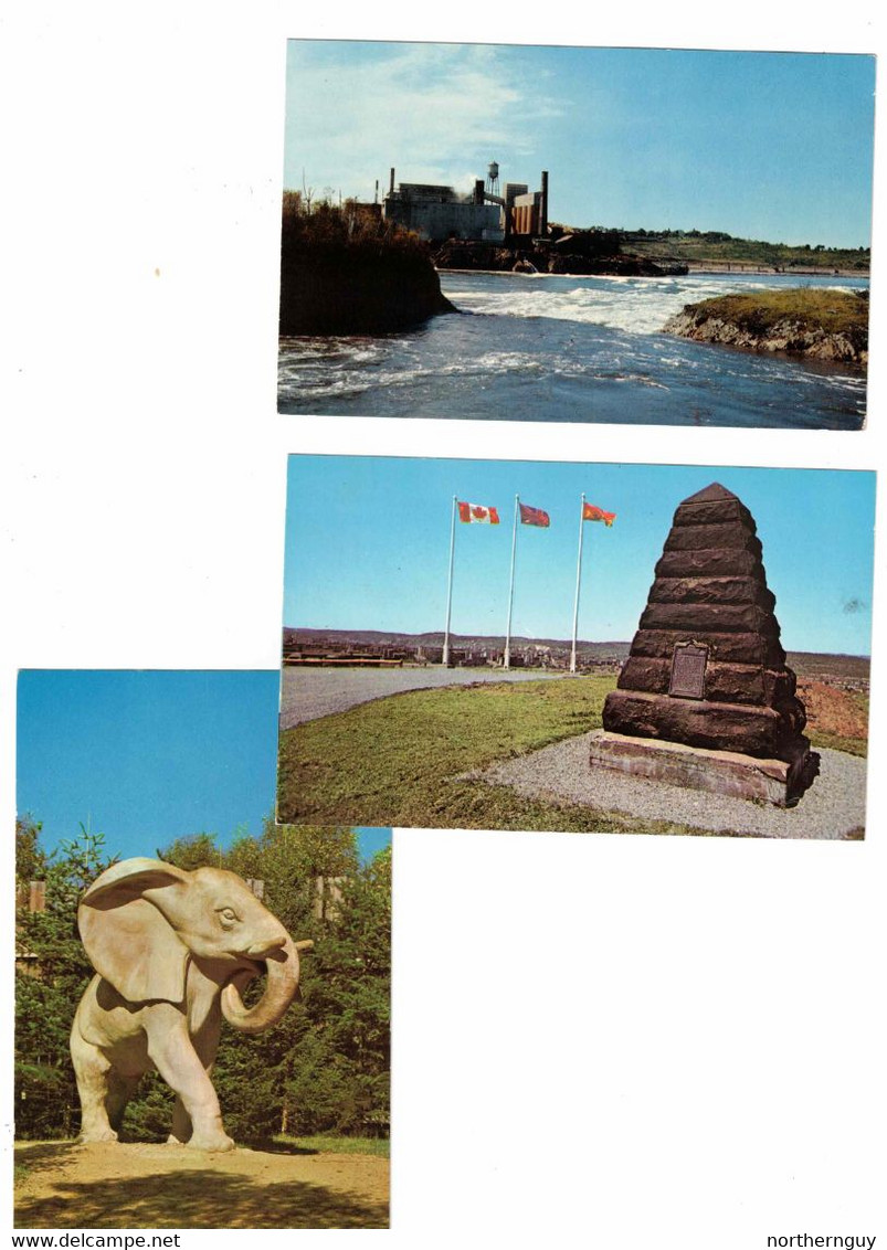 3 Different ST. JOHN, New Brunswick, "Flappy" The Elephant, Old Chrome Postcards - St. John
