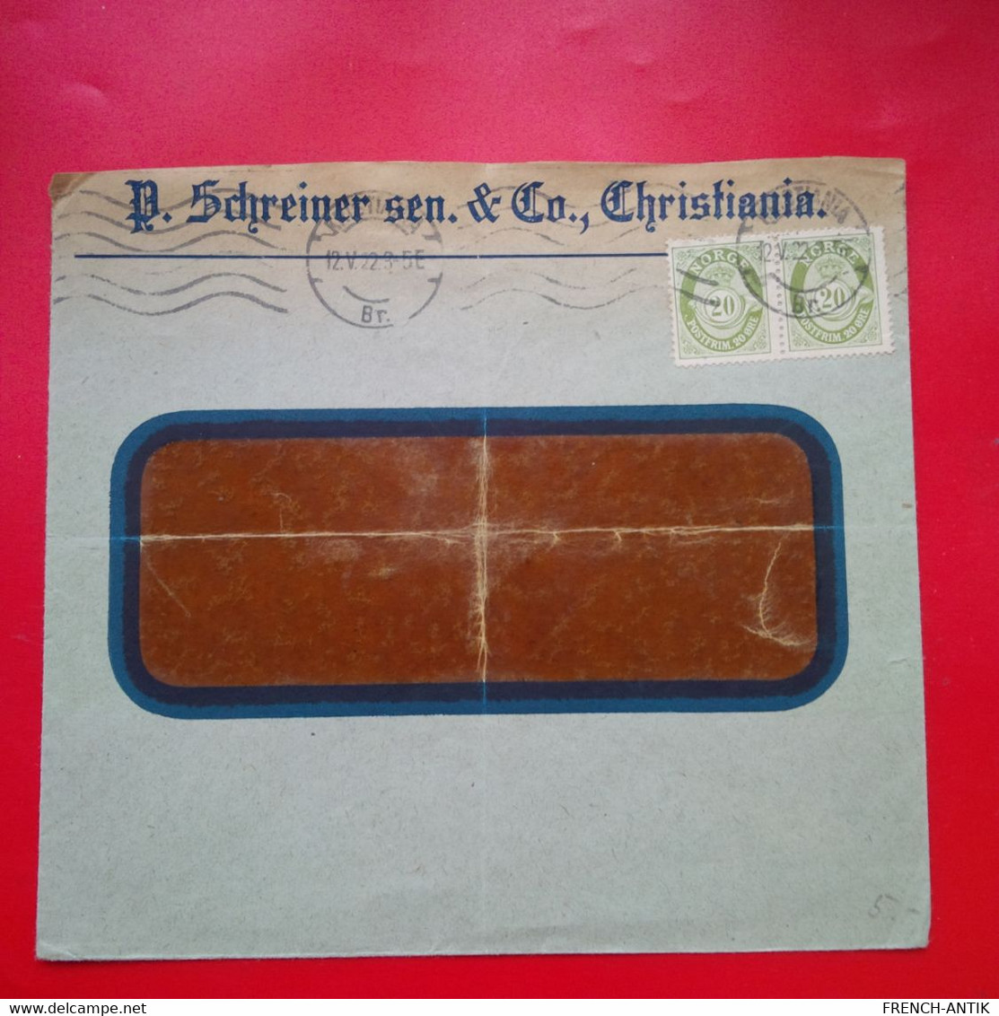 LETTRE CHRISTIANIA NORGE SCHREINER - Covers & Documents