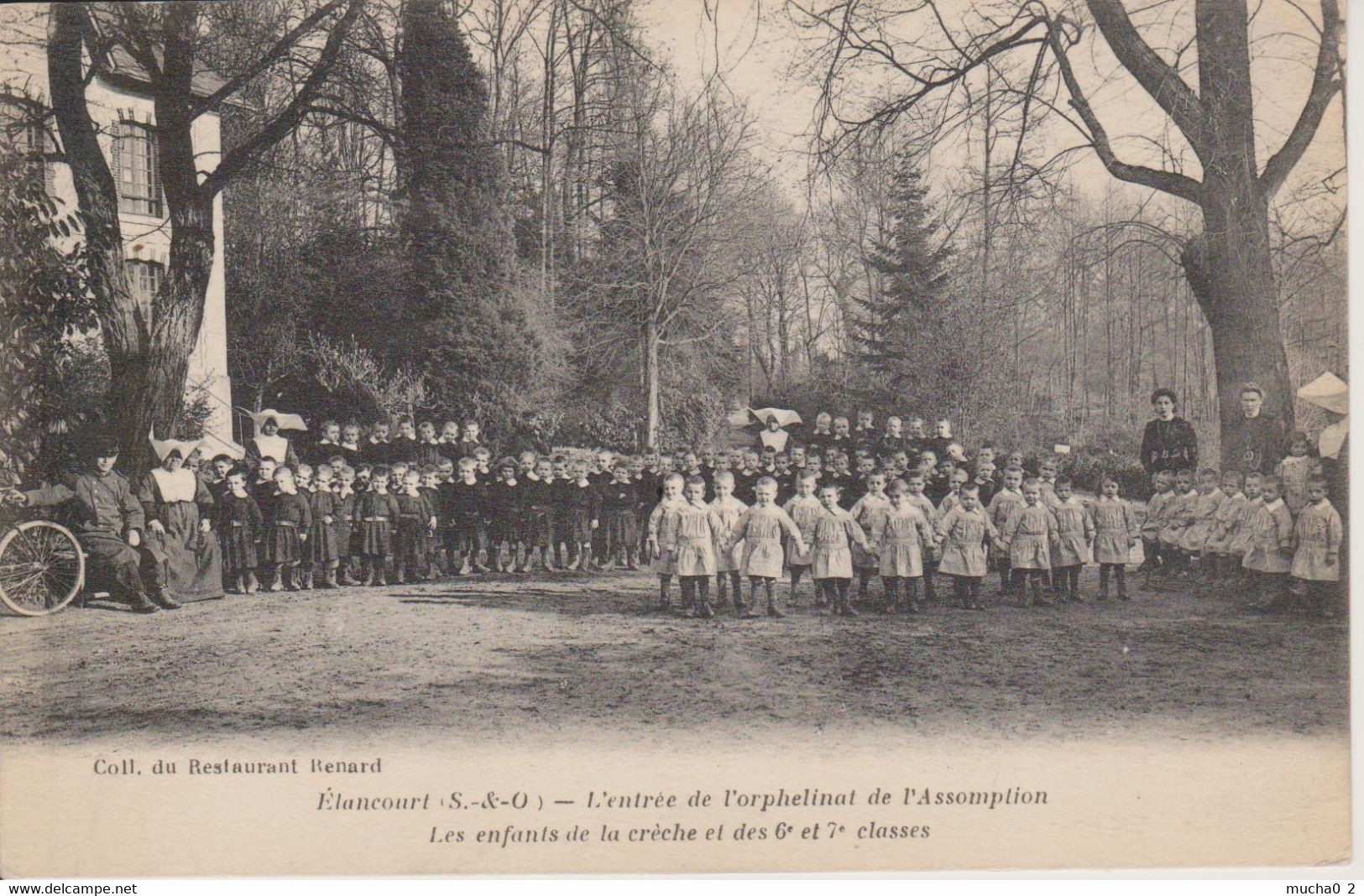 78 - ELANCOURT - ENTREE DE L'ORPHELINAT - LES ENFANTS DE LA CRECHE ET 6° ET 7° CLASSES - Elancourt