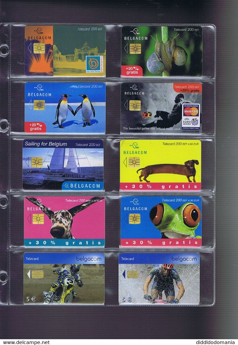 télécartes carte telephonique phonecard belgique 259 cartes dont 5 neuves