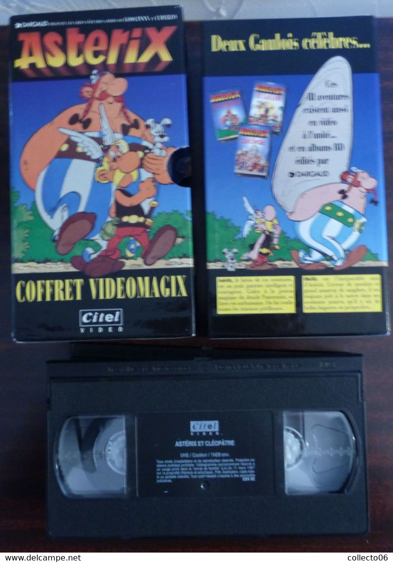 Coffret 3 Cassette Video ASTERIX Dessin Animé - Dessins Animés