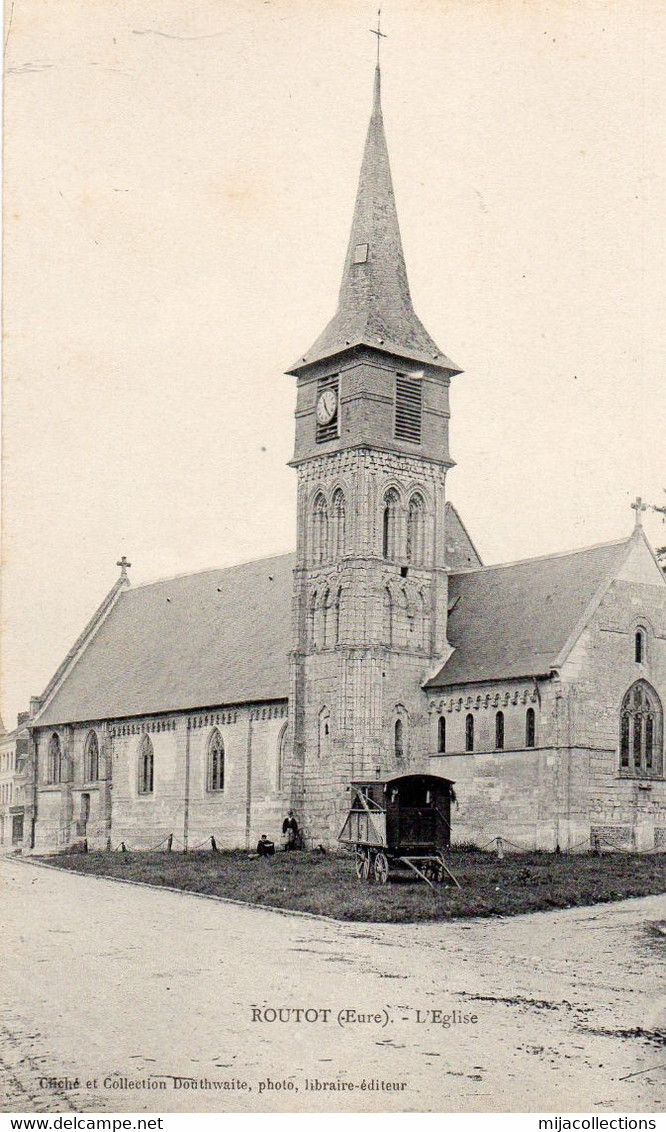 CPA C58 ROUTOT L'église-roulotte-animée - Routot