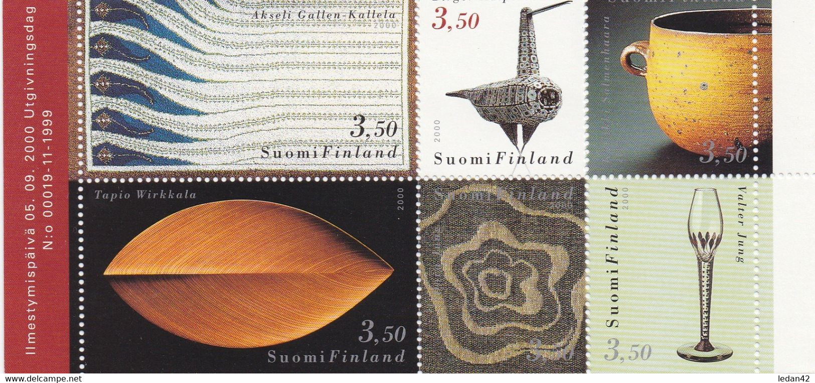 Finlande 2000 Cat. Yvert N°1503/08  Design Finlandais - Neufs