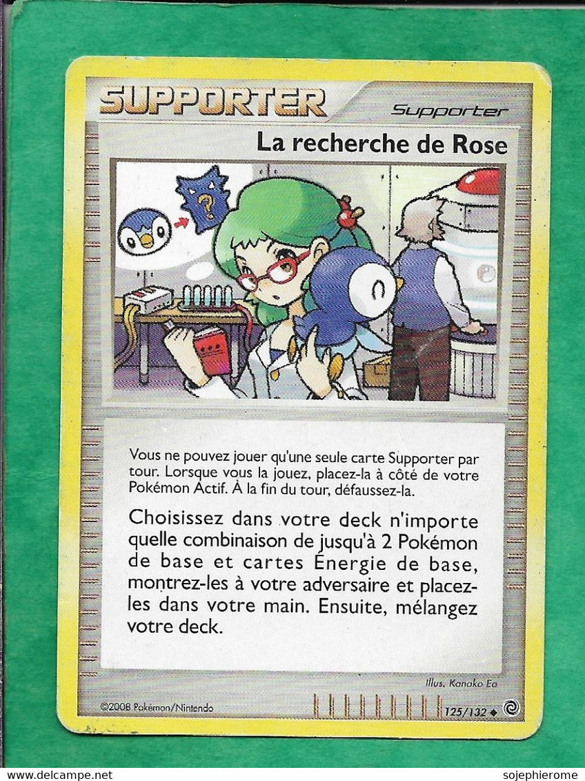 Pokémon 2008 Diamant & Perle Merveilles Secrètes 125/132 La Recherche De Rose 2scans - Diamond & Pearl 