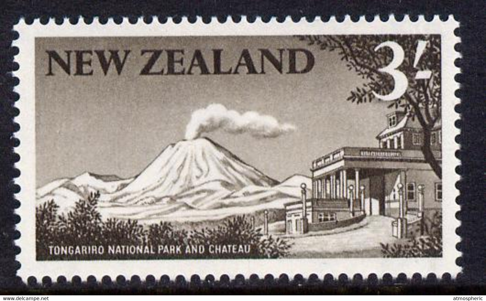 New Zealand 1960-66 Tongariro National Park 3s Blackish-brown (from Def Set) Unmounted Mint, SG 799 - Other & Unclassified