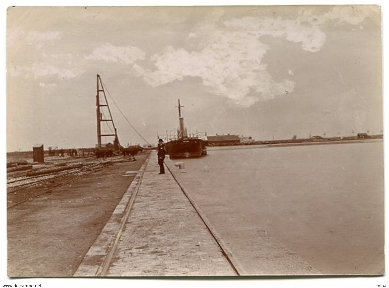 Photographie Privée Rochefort , Les Quais Circa 1900 - Luoghi