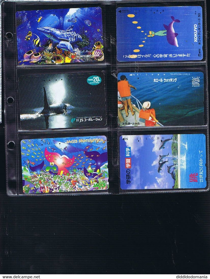 Télécartes Carte Telephonique Phonecard Japon Japan  Theme Dauphin Pingouin Loutre  39 Cartes - Delfines