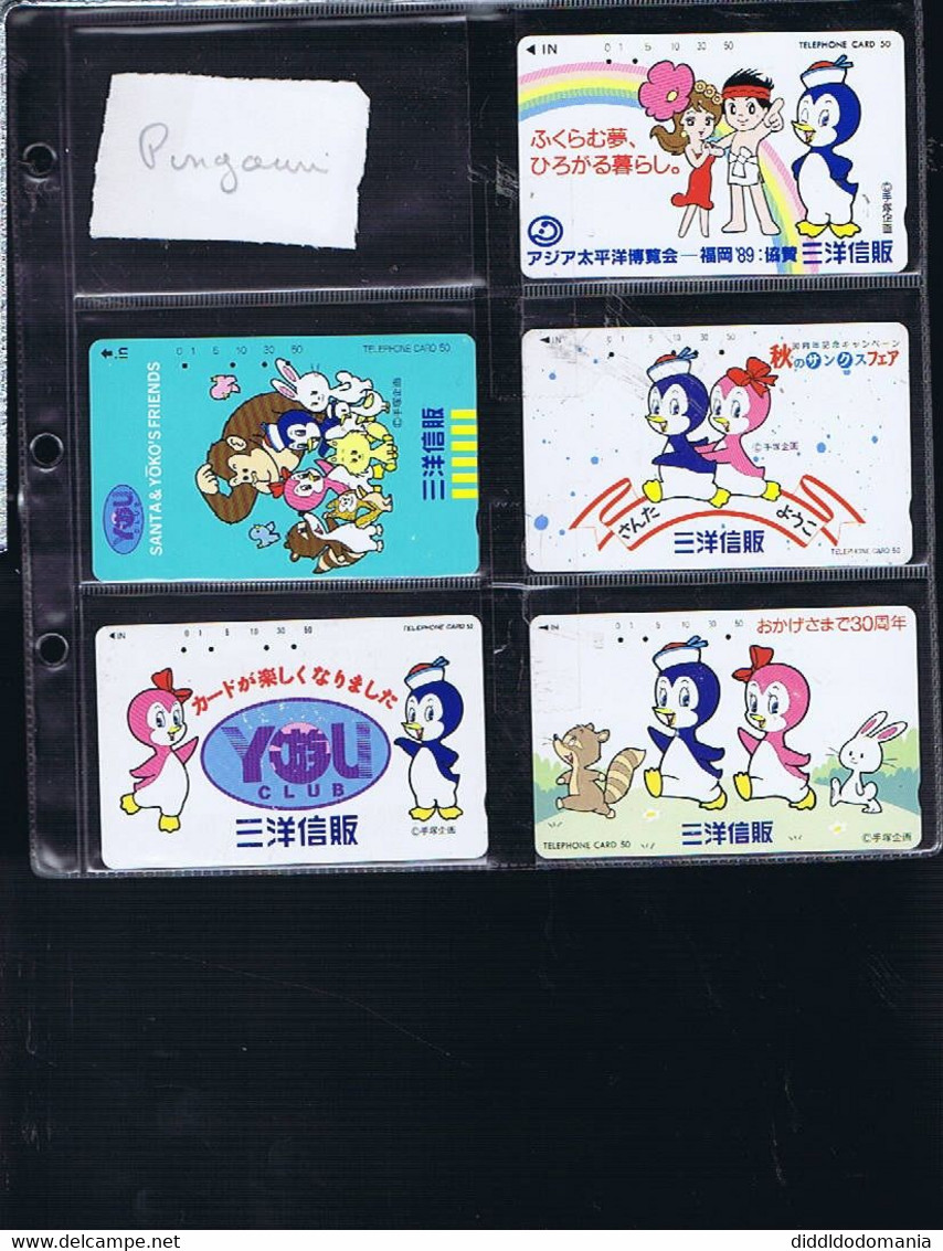 Télécartes Carte Telephonique Phonecard Japon Japan  Theme Dauphin Pingouin Loutre  39 Cartes - Dolfijnen