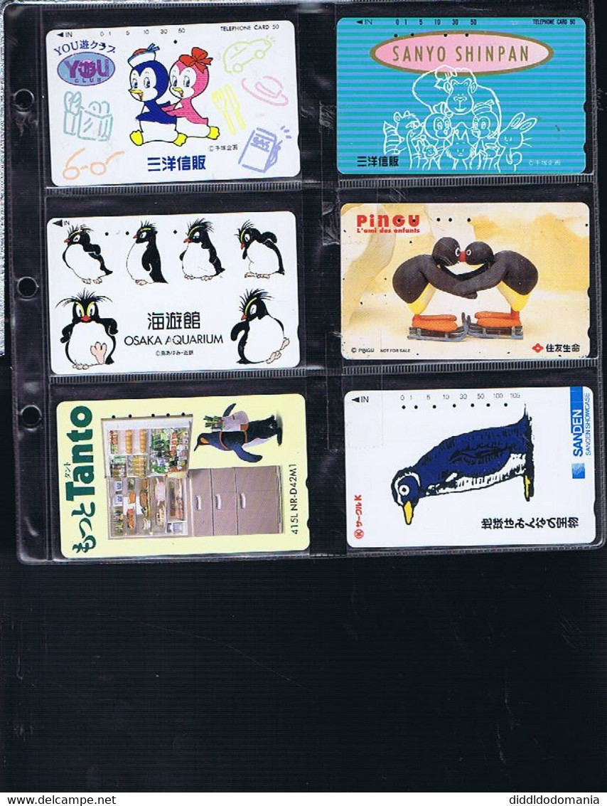 Télécartes Carte Telephonique Phonecard Japon Japan  Theme Dauphin Pingouin Loutre  39 Cartes - Dauphins