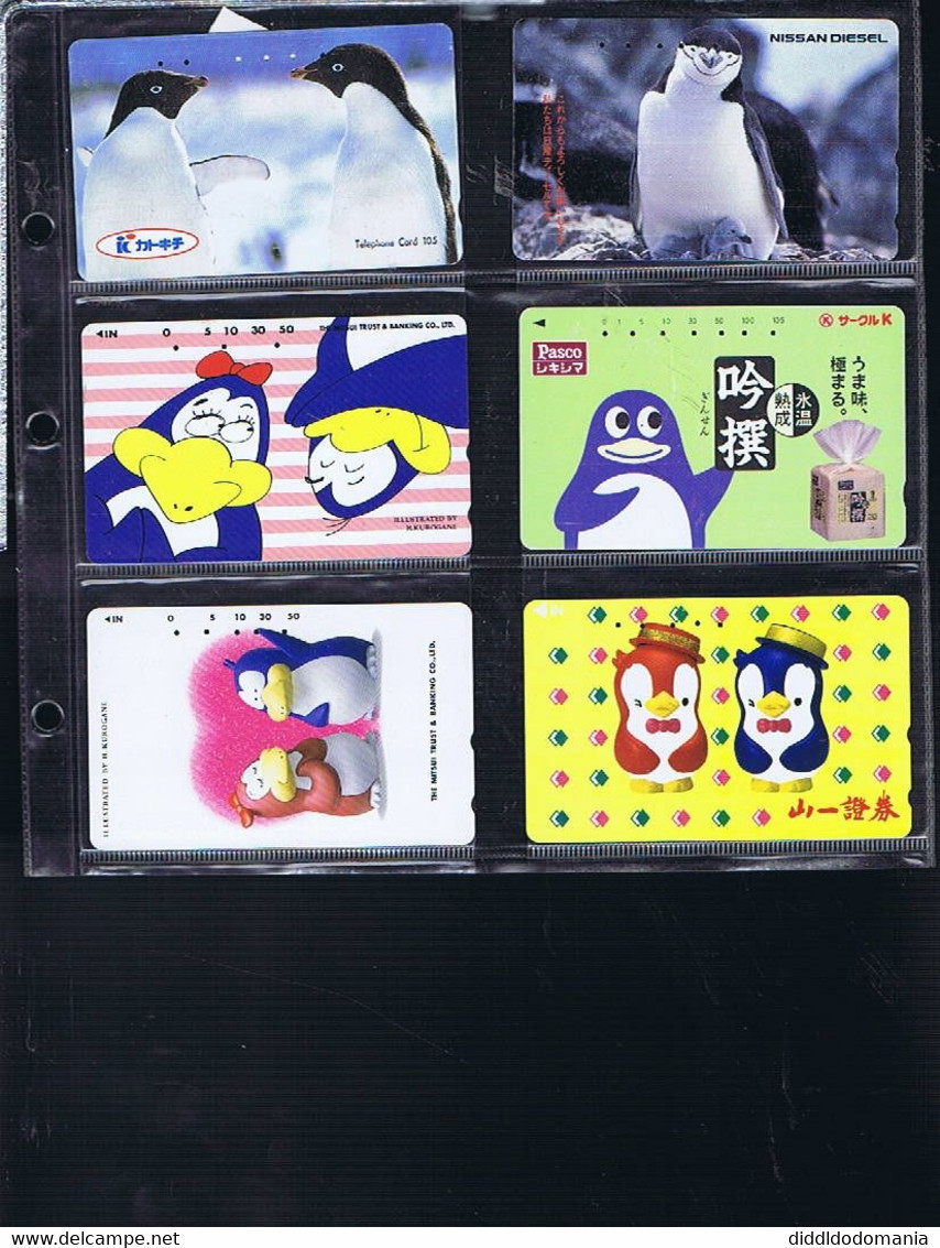 Télécartes Carte Telephonique Phonecard Japon Japan  Theme Dauphin Pingouin Loutre  39 Cartes - Dauphins