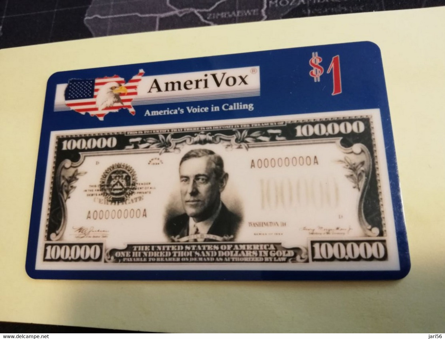 UNITED STATES USA AMERIKA  AMERIVOX $1,- 100.000 DOLLAR BILL  **3607** - Amerivox