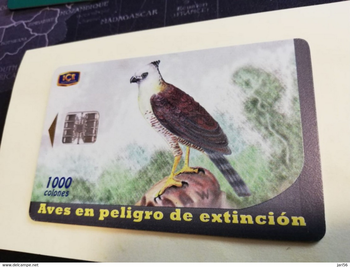 COSTA RICA 1000 COLONES  BIRD PELIGRO DE EXTINCION   CHIPCARD   Fine Used Card  ** 3611** - Costa Rica