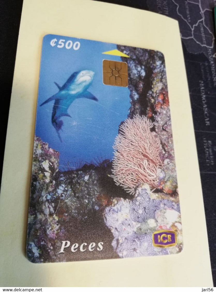 COSTA RICA 500 COLONES  SHARK SEA RIF    CHIPCARD   Fine Used Card  ** 3612** - Costa Rica