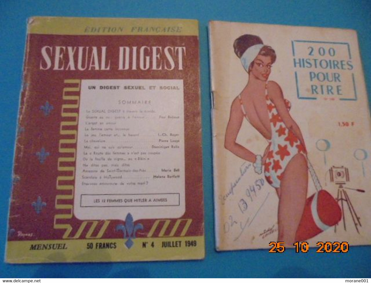 Sexual Digest N° 4 1949 .Les 12 Femmes Que Hitler A Aimées Et 12 Autres Articles.Ed. Lys Rouge Paris.+ 200 Histoires Pou - Autres & Non Classés