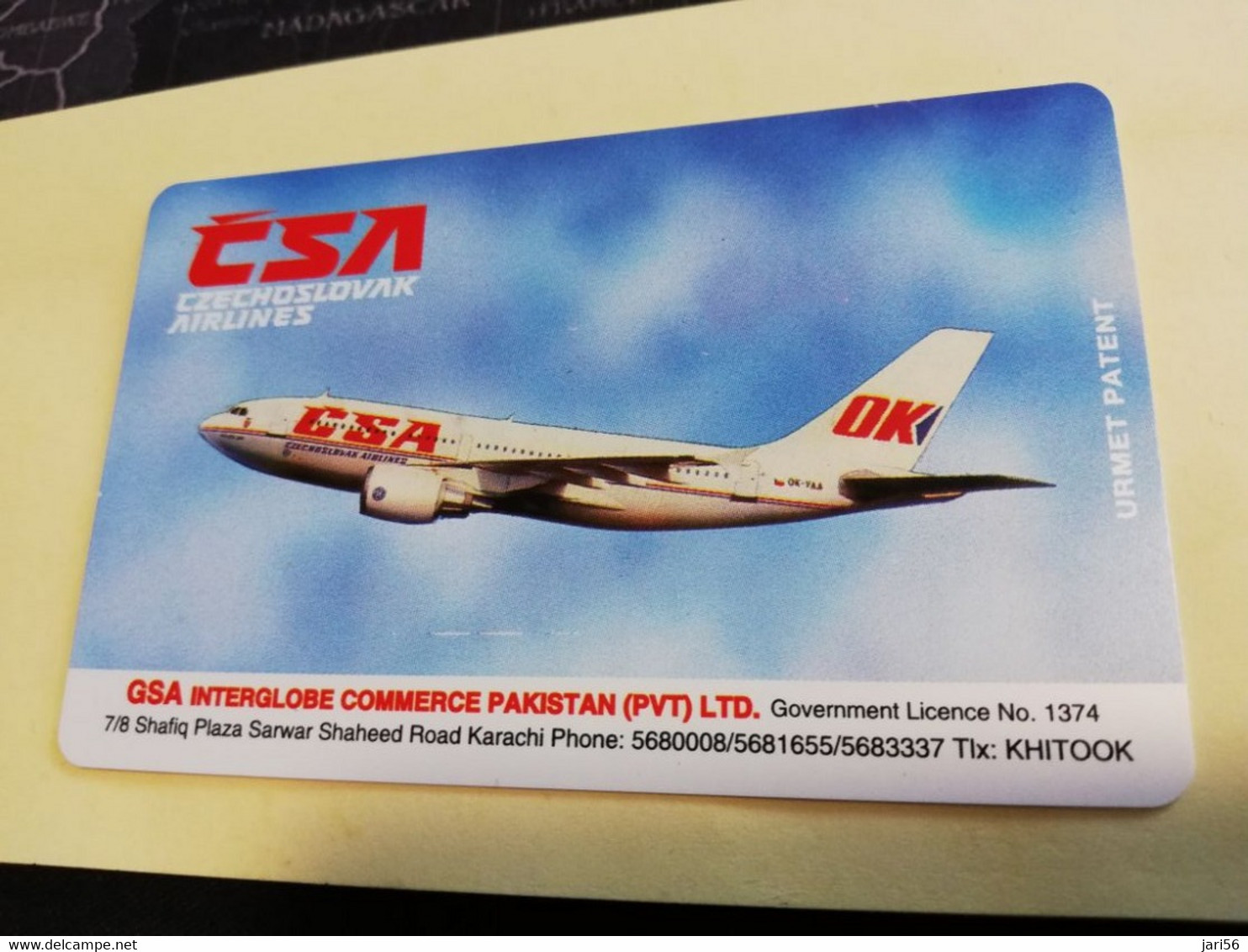 PAKISTAN  TELIPS MINT CARD RS 100 URMET SYSTEM  CSA TJECH AIRPLANE       ** 3616** - Pakistan