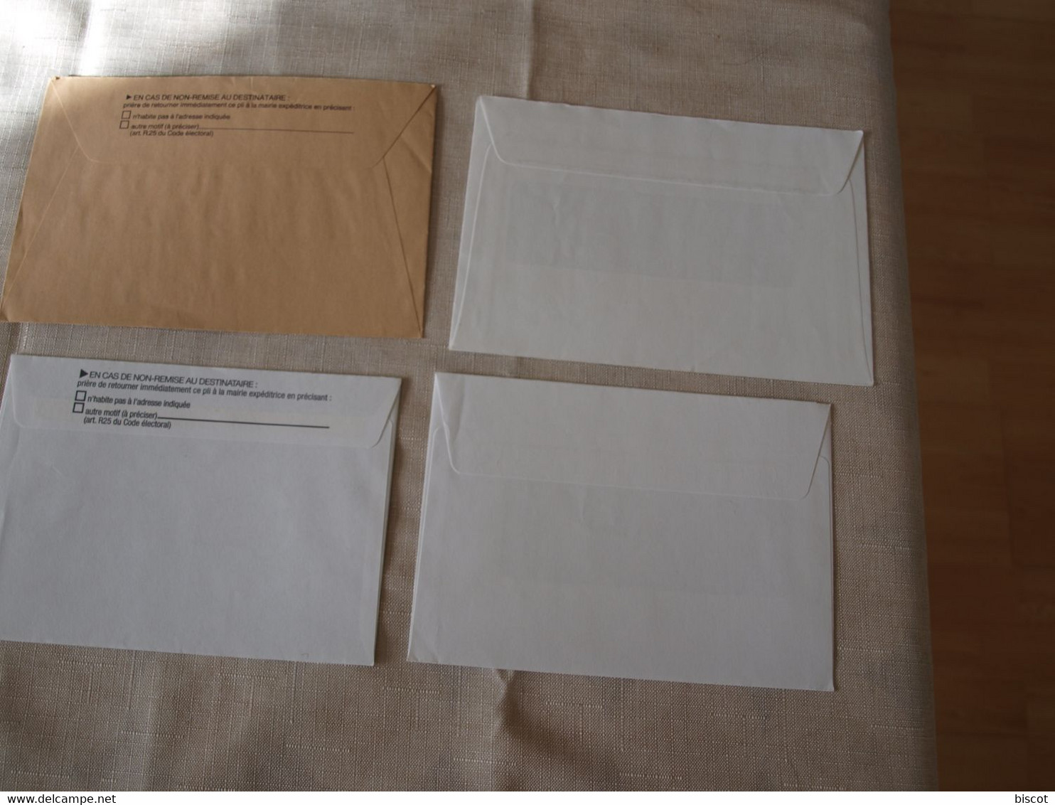 4 Enveloppes Franchises Postale  Carte D'électeur La Petite Pierre Montbronn Brumath - Altri & Non Classificati